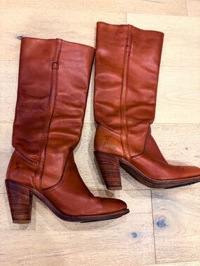 Vintage Frye High Heel Boots; size 9.5